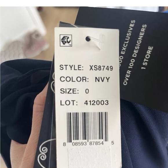 Navy Blue Cut-Out Dress AQUA Sz 0/XS $188! *G3 - Picture 5 of 5